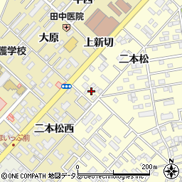 愛知県豊橋市草間町二本松45周辺の地図