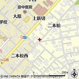 愛知県豊橋市草間町二本松44周辺の地図