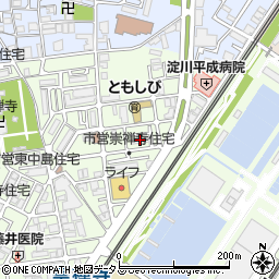 大阪府営崇禅寺住宅１２号棟周辺の地図