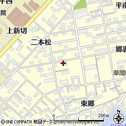 愛知県豊橋市草間町二本松75周辺の地図