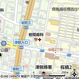 三重県津市桜橋2丁目136周辺の地図