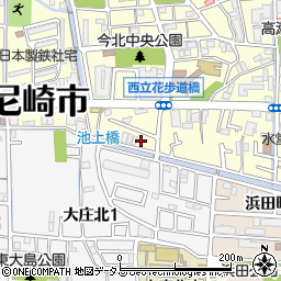 兵庫県尼崎市西立花町3丁目19-33周辺の地図