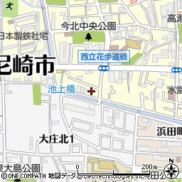 兵庫県尼崎市西立花町3丁目19-34周辺の地図