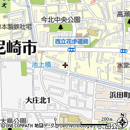 兵庫県尼崎市西立花町3丁目19-35周辺の地図