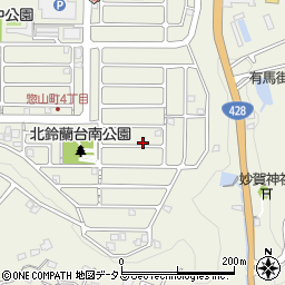 兵庫県神戸市北区惣山町4丁目周辺の地図