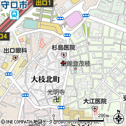 大阪府守口市大枝北町周辺の地図