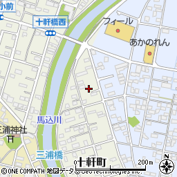 静岡県浜松市中央区十軒町595周辺の地図