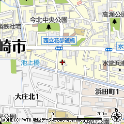 兵庫県尼崎市西立花町3丁目16-39周辺の地図