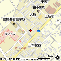 愛知県豊橋市中野町大原50周辺の地図