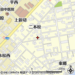 愛知県豊橋市草間町二本松64周辺の地図