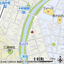 静岡県浜松市中央区十軒町572周辺の地図