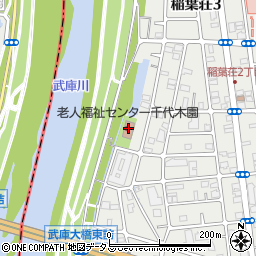 尼崎市立老人福祉施設千代木園周辺の地図