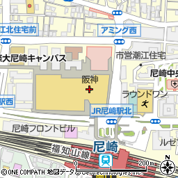 あまがさき阪神周辺の地図