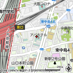 旬魚旬菜きらく アパホテル新大阪駅前 東口店周辺の地図
