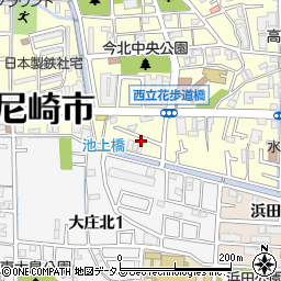 兵庫県尼崎市西立花町3丁目19-31周辺の地図