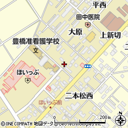 愛知県豊橋市中野町大原51周辺の地図