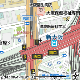 三井住友銀行Ｏｓａｋａ　Ｍｅｔｒｏ新大阪駅 ＡＴＭ周辺の地図