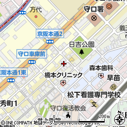 大阪府守口市日吉町周辺の地図