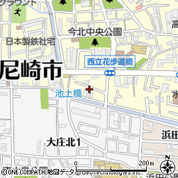 兵庫県尼崎市西立花町3丁目19-30周辺の地図
