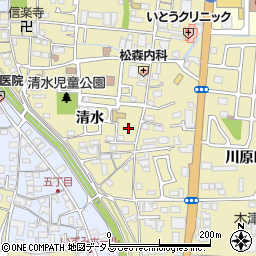 京都府木津川市木津清水123周辺の地図