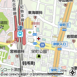 百五銀行津駅前支店 ＡＴＭ周辺の地図