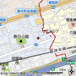 兵庫県芦屋市春日町21周辺の地図