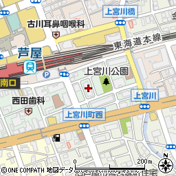 兵庫県芦屋市上宮川町6周辺の地図
