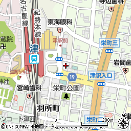 株式会社毎日新聞社津支局周辺の地図