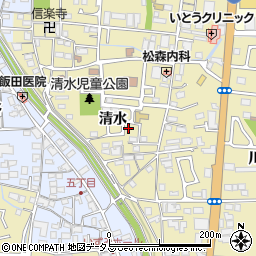 京都府木津川市木津清水126-29周辺の地図