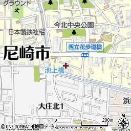 兵庫県尼崎市西立花町3丁目19-28周辺の地図