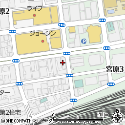 ホワイトハイデンス新大阪周辺の地図
