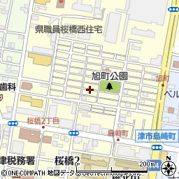 三重県津市桜橋周辺の地図