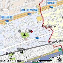 兵庫県芦屋市春日町16周辺の地図