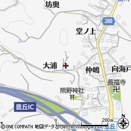 愛知県知多郡南知多町豊丘大浦周辺の地図