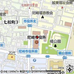 尼崎市役所　都市整備局土木部道路課周辺の地図
