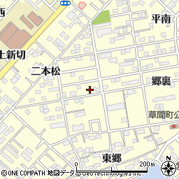 愛知県豊橋市草間町二本松88周辺の地図
