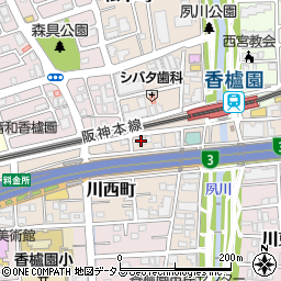 アスエ香枦園マンション周辺の地図