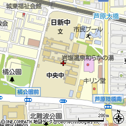 尼崎市立中央中学校周辺の地図