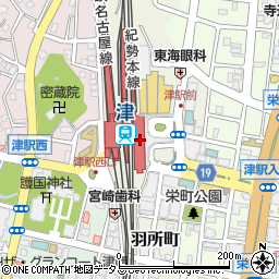 津駅ビルチャム周辺の地図