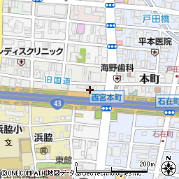 神戸国際語言学院周辺の地図