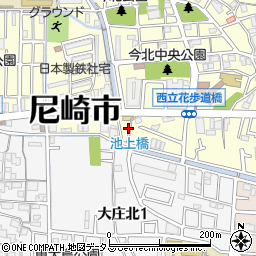 兵庫県尼崎市西立花町3丁目20周辺の地図