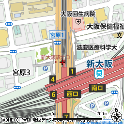 トラストパーク新大阪駅北駐車場周辺の地図