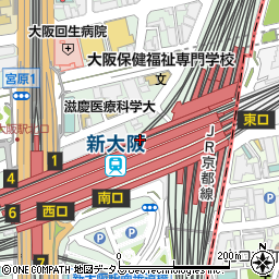 串かつだるま 新大阪駅なか店周辺の地図