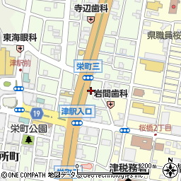 ニッポンレンタカー 津駅栄町営業所周辺の地図