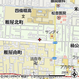 大阪府四條畷市雁屋北町21-21周辺の地図