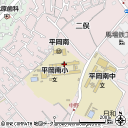 加古川市立平岡南小学校周辺の地図