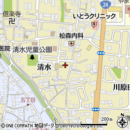 京都府木津川市木津清水123-42周辺の地図