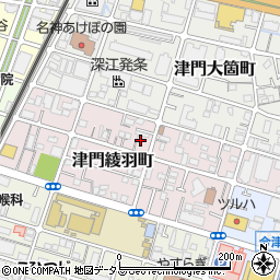 兵庫県西宮市津門綾羽町周辺の地図
