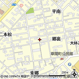 愛知県豊橋市草間町周辺の地図