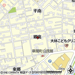愛知県豊橋市草間町郷裏周辺の地図